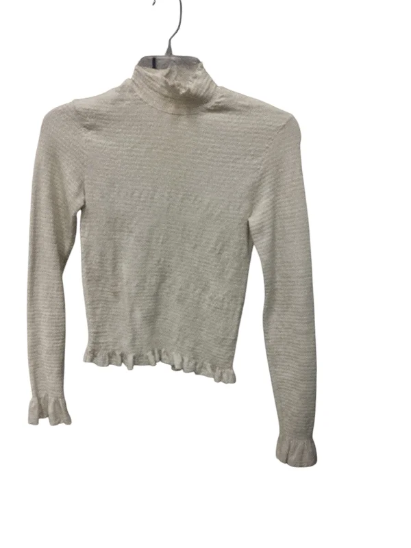 Smart Understated Top Long Sleeve By Nation In White, Size: Xs