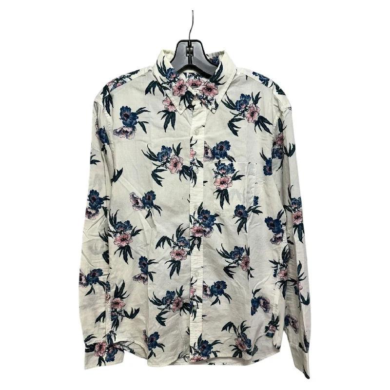Contemporary Relaxed Top Long Sleeve By Club Monaco In Floral Print, Size: S
