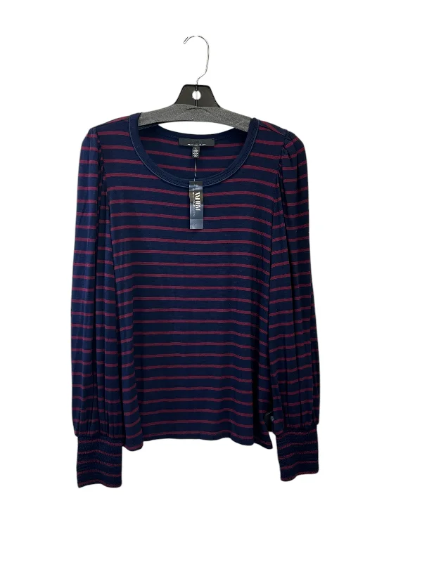 Minimal Smart Top Long Sleeve By White House Black Market In Blue & Purple, Size: L