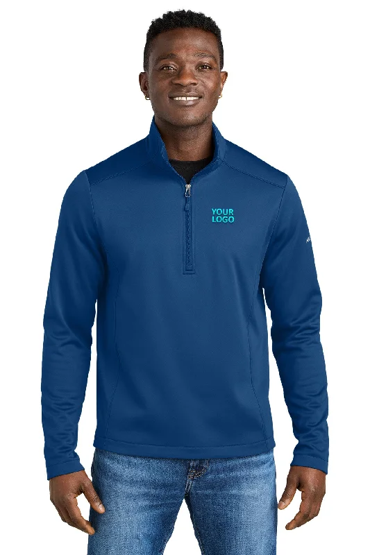 Heritage Relaxed Eddie Bauer Smooth Mid Layer Custom Fleece 1/2-Zips, Cobalt Blue