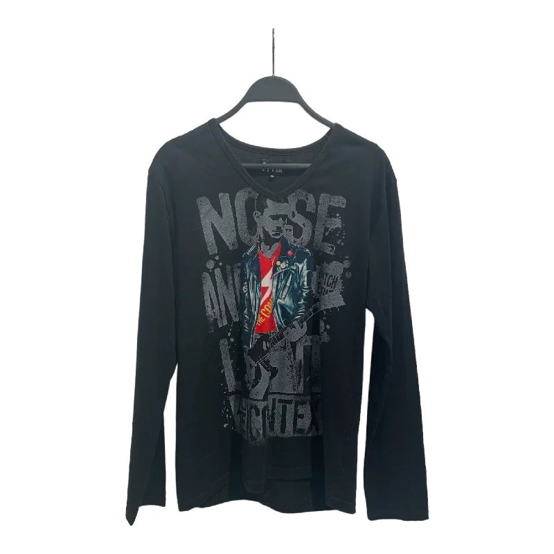 Minimal Monochrome PPFM/LS T-Shirt/M/Cotton/BLK/Graphic/BAND TEE