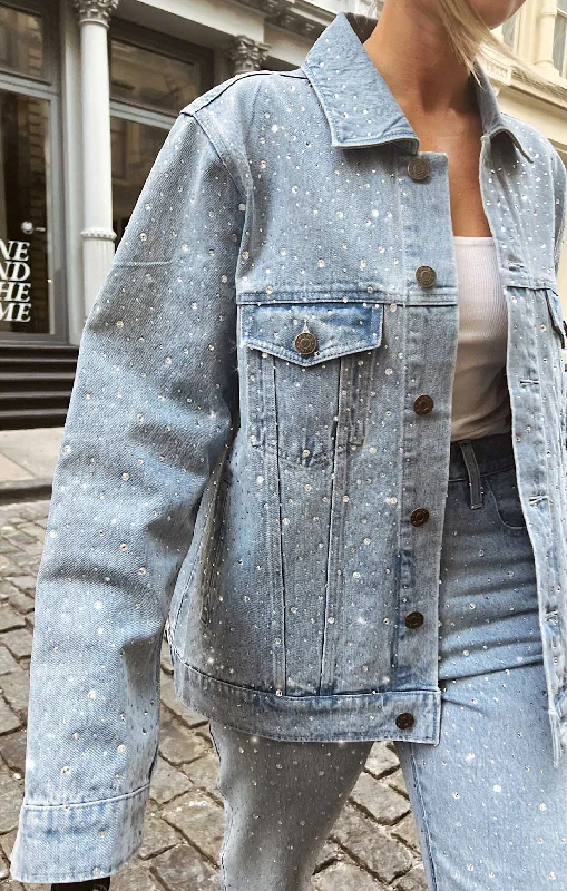 Timeless Smart Dover Denim Jacket ~ Embellished Indigo