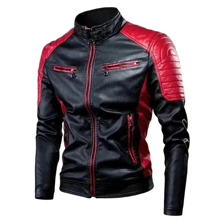 Chic Casual Stylish Slim-Fit Men Leather Biker Jacket