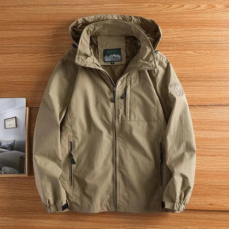 Urban Rebel Men's Waterproof Military Windbreaker Jacket