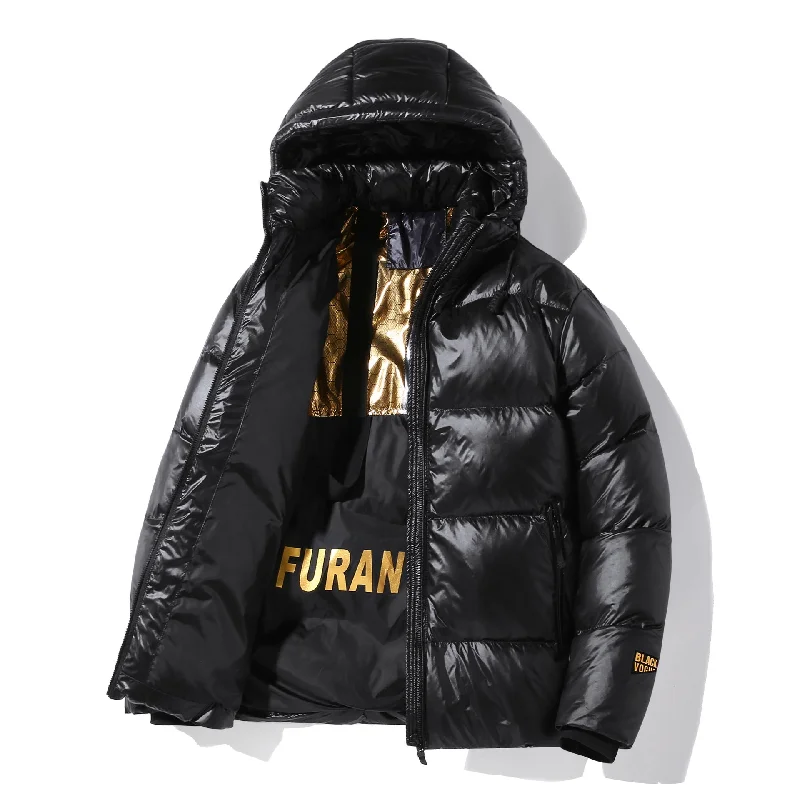 Smart Chic Men's Black Gold Padded Jacket