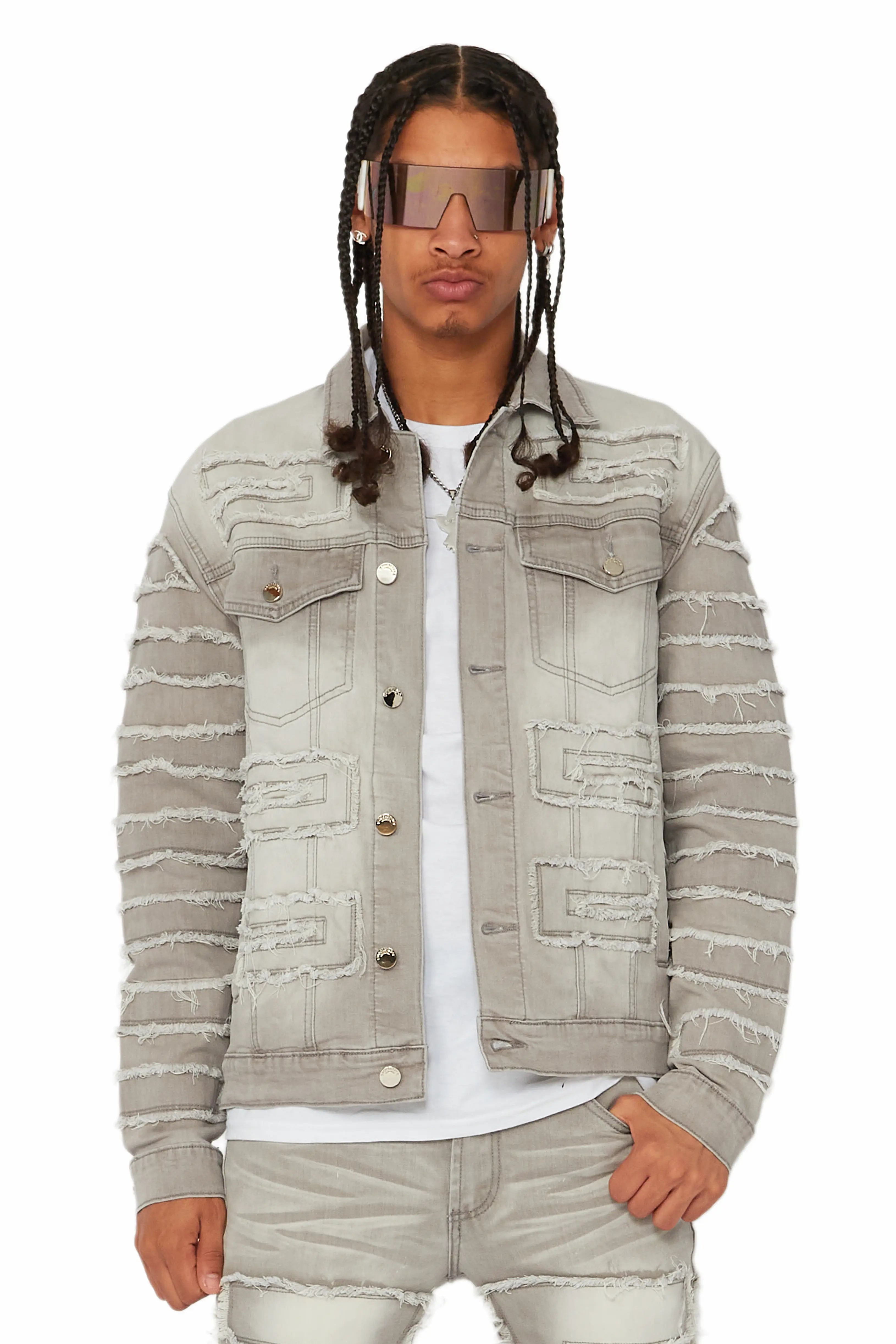 Street Timeless Shake Grey Denim Jacket