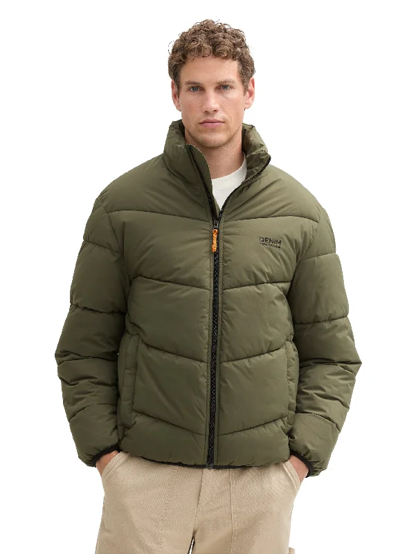 Urban Timeless Tom Tailor Water-Repellent Olive Puffer Jacket