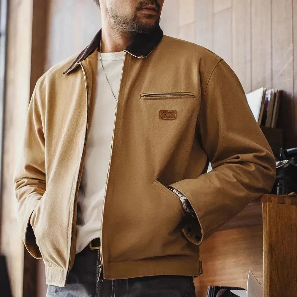 Timeless Polished Street Style Harrington Jacket Men
