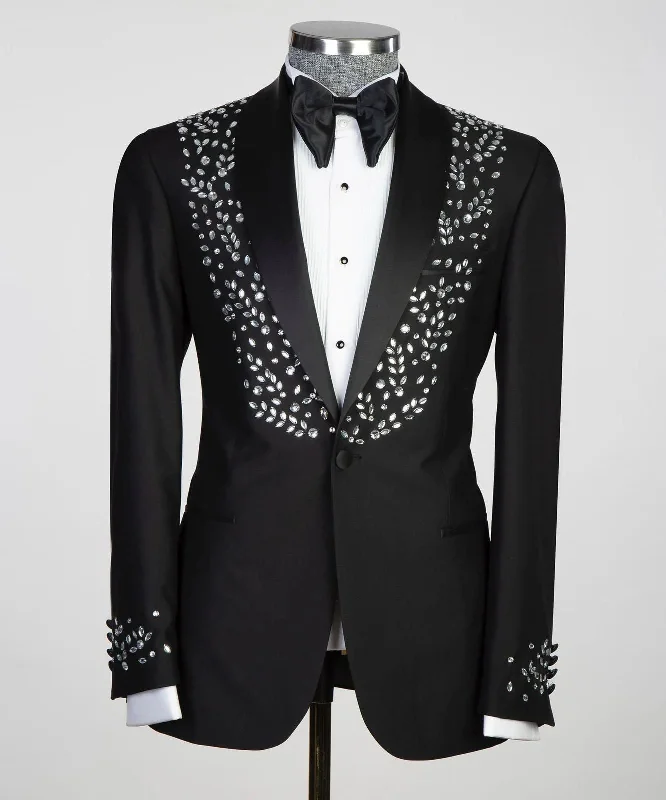 Timeless Minimalist Men’s Black Wesley Tuxedo Suit