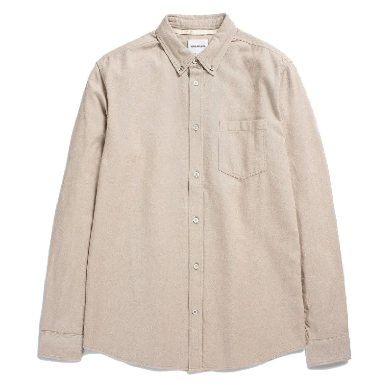 Norse Projects Anton Brushed Flannel Shirt Utility Khaki