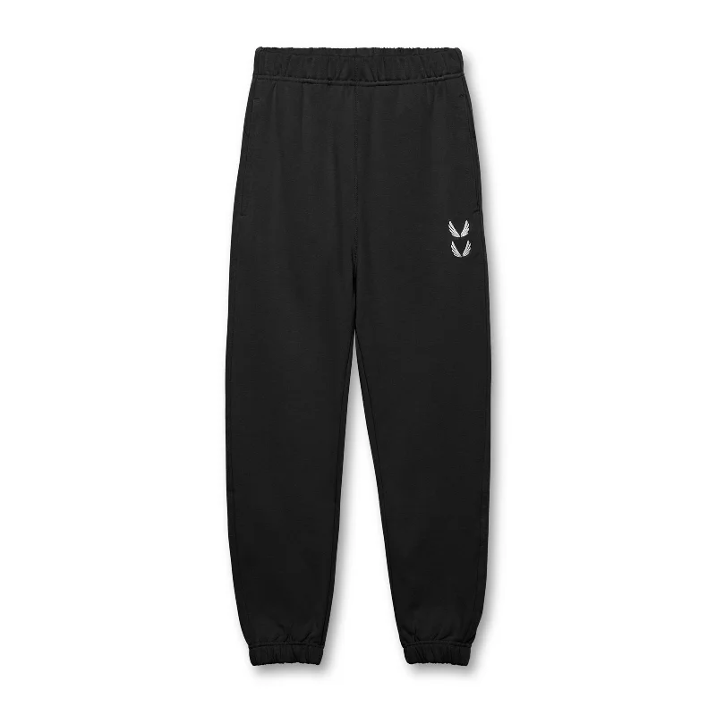 0655. Tech-Terry™ Oversized Sweats - Black "Stacked Wings"