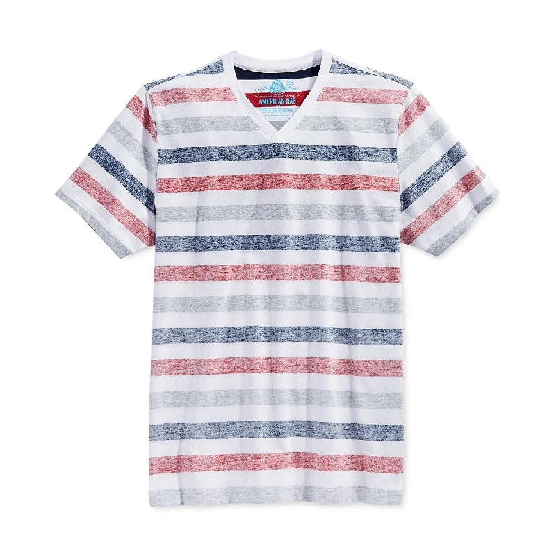 American Rag Men's Stripe T-Shirt Sunset Red Size Small