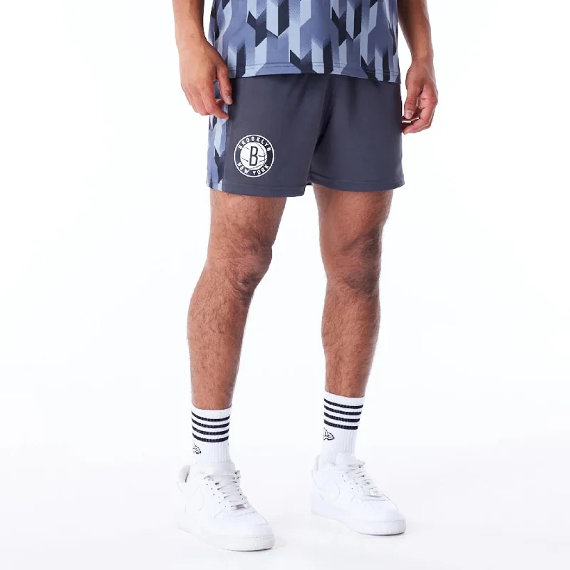 Brooklyn Nets NBA Soccer Dark Grey Short Shorts