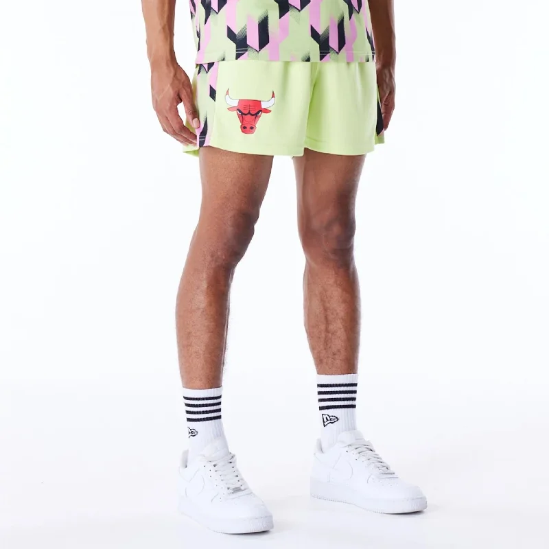 Chicago Bulls NBA Soccer Pastel Green Short Shorts