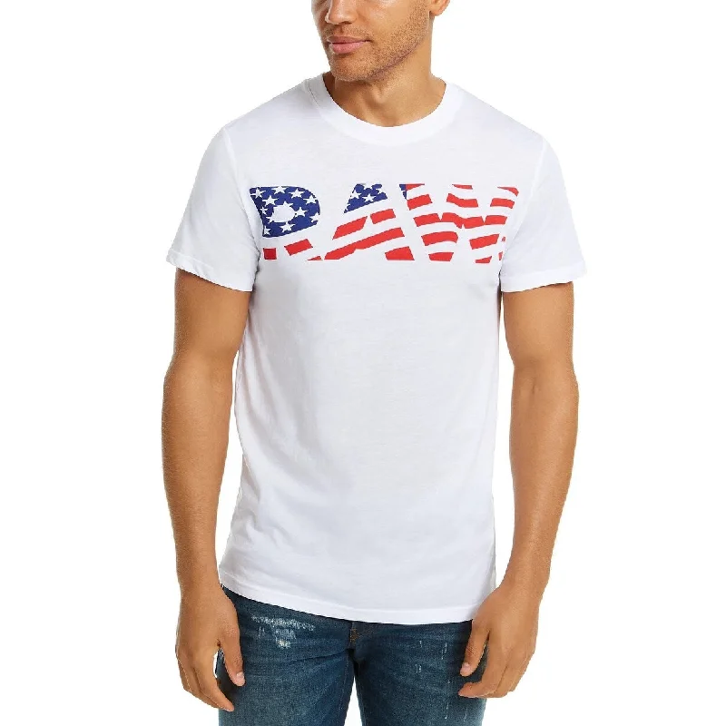 G-Star Raw Men's Flag Logo T-Shirt White Size Large