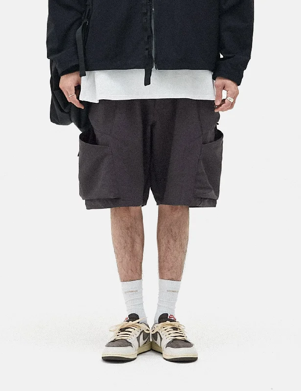 GOOPiMADE MWS-01 "Hydrodynamics" Utility Zip-Shorts - Iron Grey