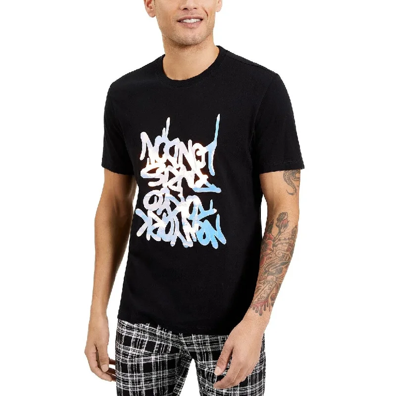 INC International Concepts Men's City Graffiti T-Shirt Black Size M - Medium