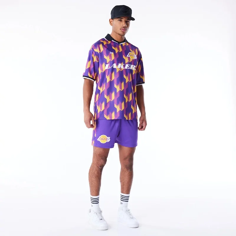 LA Lakers NBA Soccer Purple Short Shorts