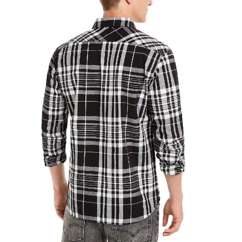 Levi's Men's Noble Plaid Shirt Dark Gray Size X-Large