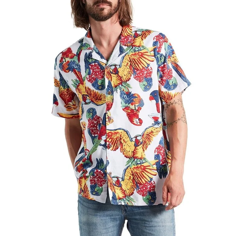 Levi's Men's Parrot Party Shirt White Size Small