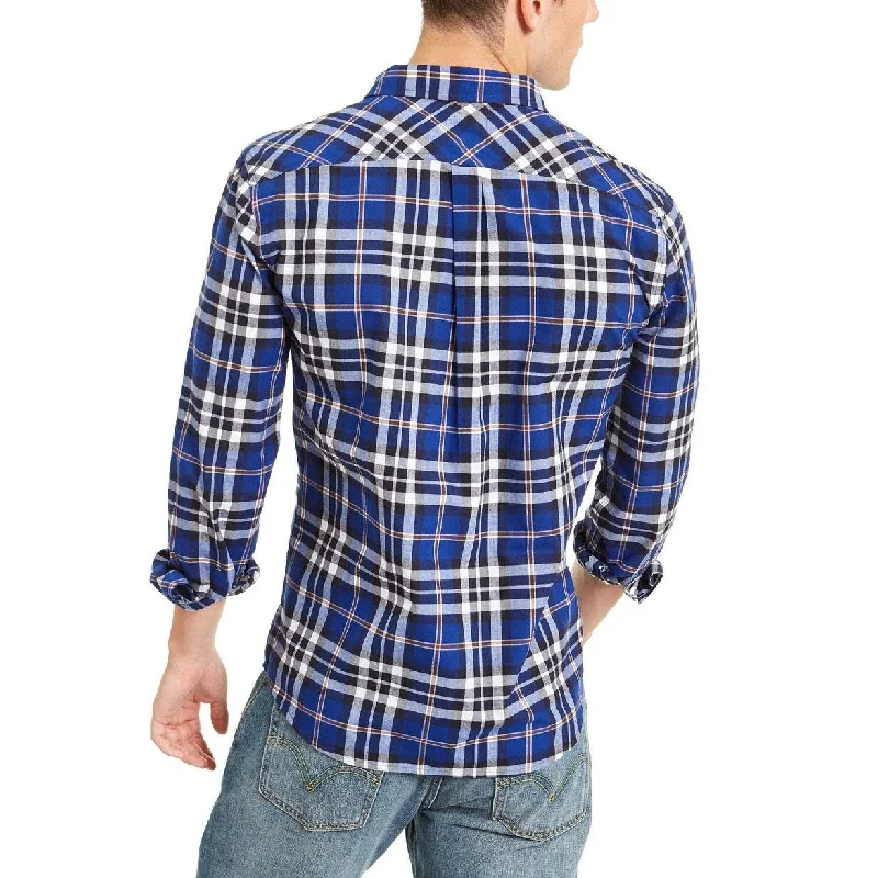 Levi's Men's Plaid Button-Down Shirt Sodalite Blue Size Large