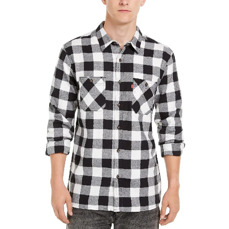 Levi's Men's Yanda Buffalo Plaid Flannel Shirt Black Size Extra Large - X-Large