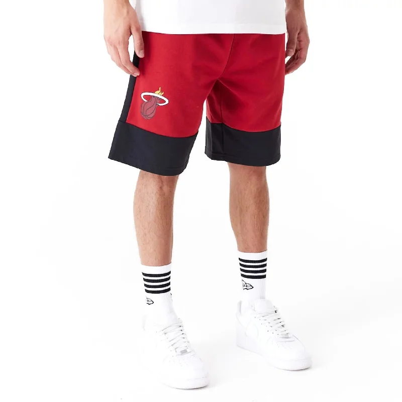 Miami Heat NBA Colour Block Dark Red Shorts