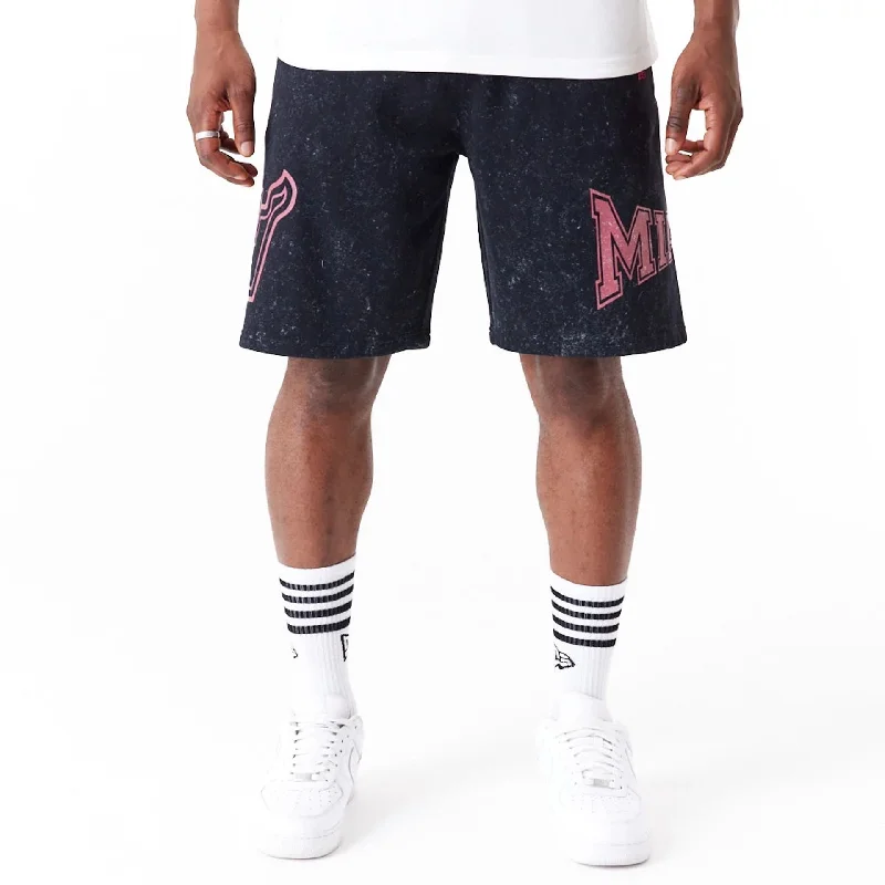 Miami Heat NBA Washed Black Shorts