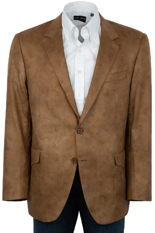 Pinto Ranch Tan Leather Micro Fiber Sport Coat