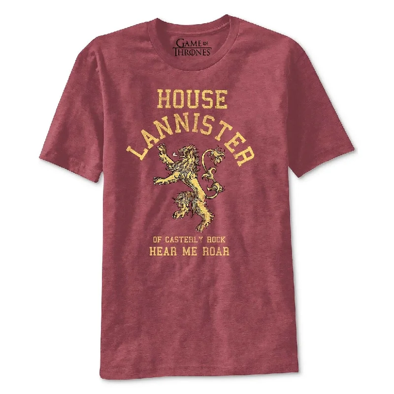 Ripple Junction Men's Game Of Thrones House Lannister Graphic T-Shirt Dark Red Size Small