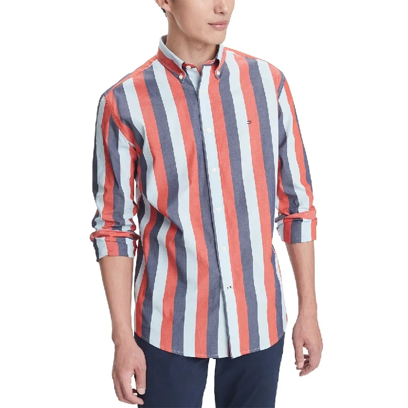 Tommy Hilfiger Men's Stretch Mitch Striped Shirt Multi Size Small