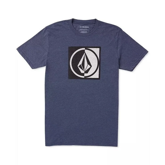 Volcom Men's Overcast Logo Graphic T-Shirt Blue Size Small