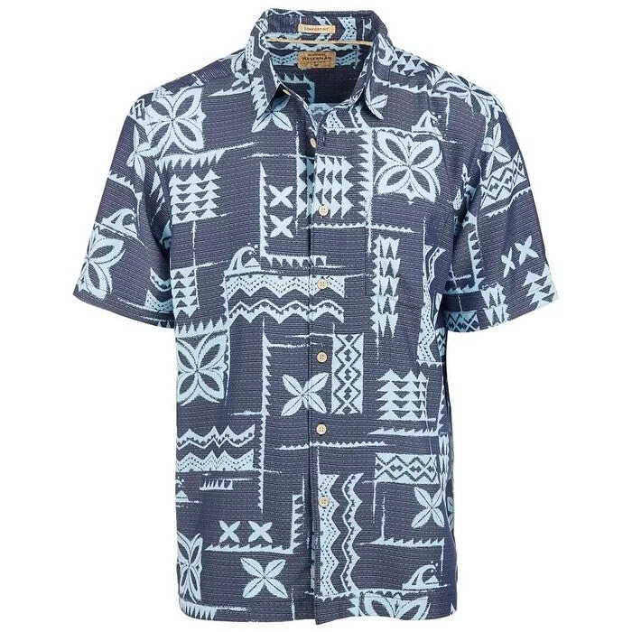 Waterman Quiksilver Men's Izu Island Shirt Navy Size Small