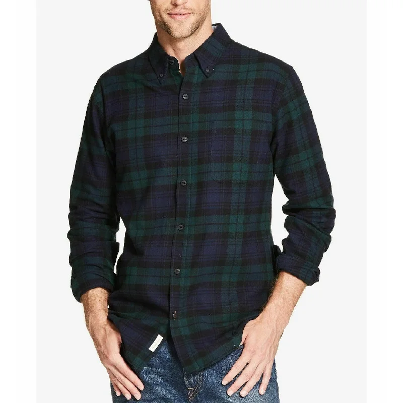 Weatherproof Men's Antique Plaid Flannel Shirt Green Size 3 Extra Large