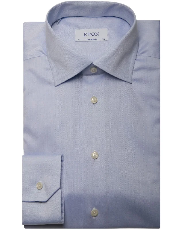 Basic Light Blue Twill Dress Shirt