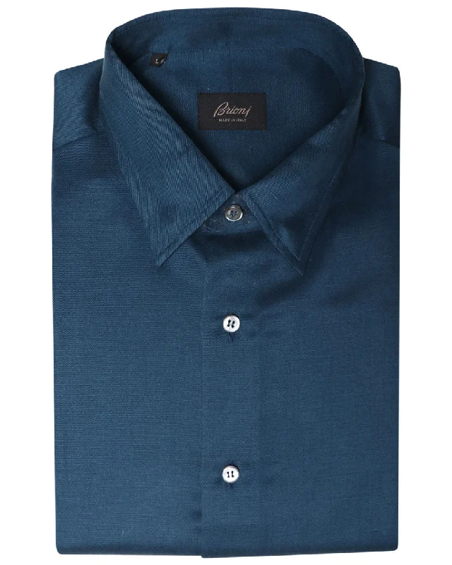 Sapphire Blue Silk Blend Sportshirt