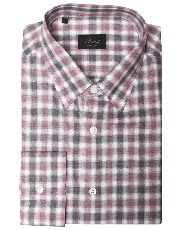 White and Lilac Cotton Sportshirt