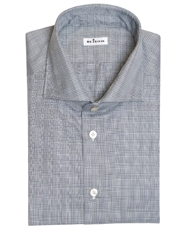 Green and Ivory Mini Check Sportshirt