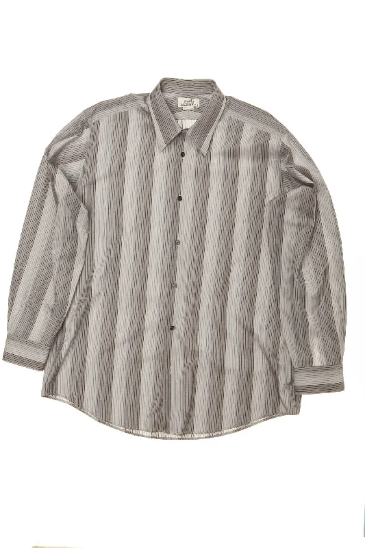 Hermes - Gray Long Sleeve Striped Button Down - IT 43