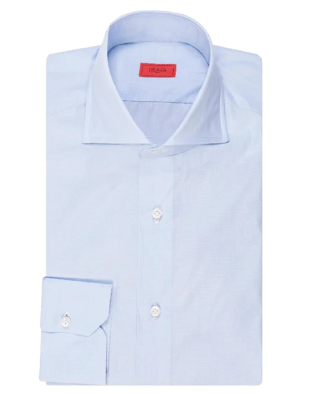 Light Blue Cotton Mix Dress Shirt