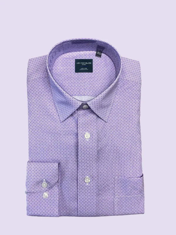 Leo Chevalier Hidden Button Down Non-Iron *Tall Sizes* Mauve Dress Shirt 623177/QT 8237