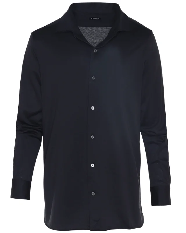 Dark Blue Jersey Sportshirt