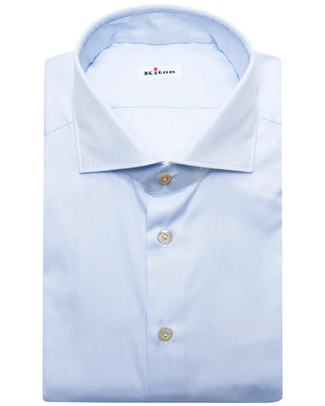 Blue Basic Twill Dress Shirt