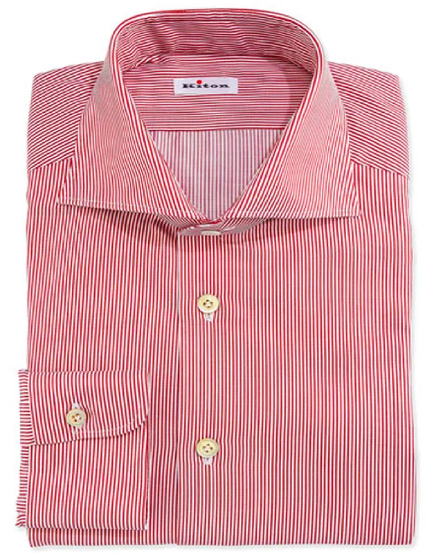 Red and White Mini Stripe Sportshirt