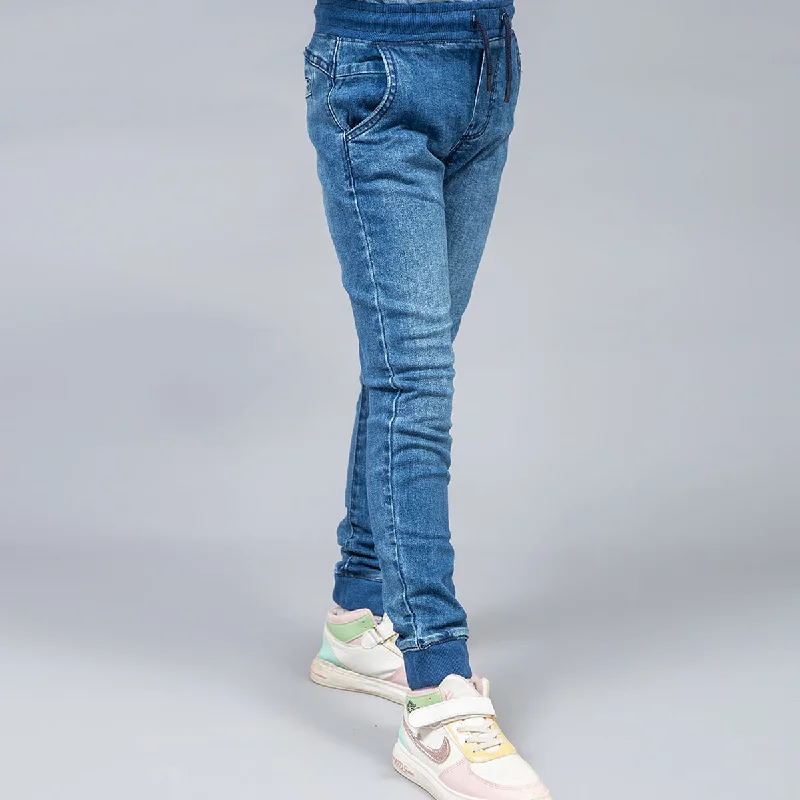 Rib Jogger Pant (Blue Stone Wash)