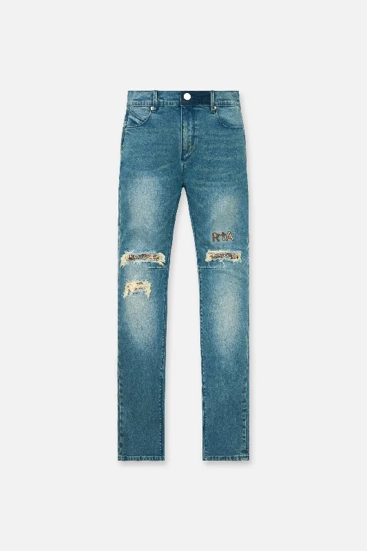 BRYANT SKINNY JEAN | BLUE DISTRESSED SNAKE