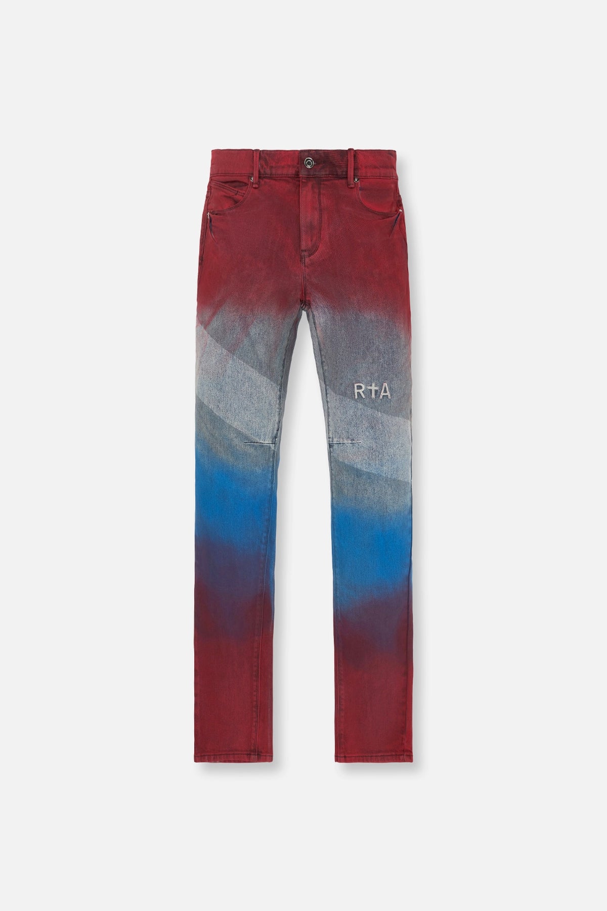 BRYANT SKINNY JEAN | COATED RED BLUE OMBRE