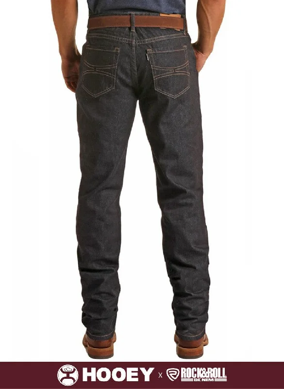 Hooey by Rock & Roll Cowboy Men's Reflex Double Barrel Relaxed Fit Stackable Bootcut Jean MTB3565