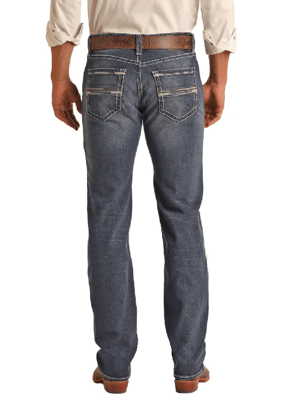 Rock & Roll Cowboy Men's Pistol Tapered Stretch Stackable Bootcut Jean RRMDSPR142