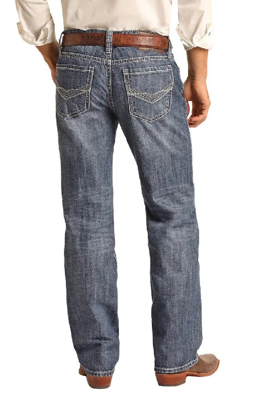 Rock & Roll Cowboy Men's Double Barrel Relaxed Fit Straight Jean RRMD0SR1G0